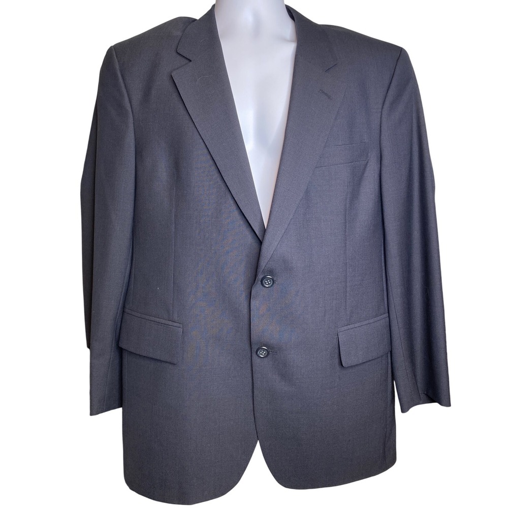 JOS A BANK Mens Charcoal Gray Wool Blazer Sz 40S Banker Business Academia Preppy